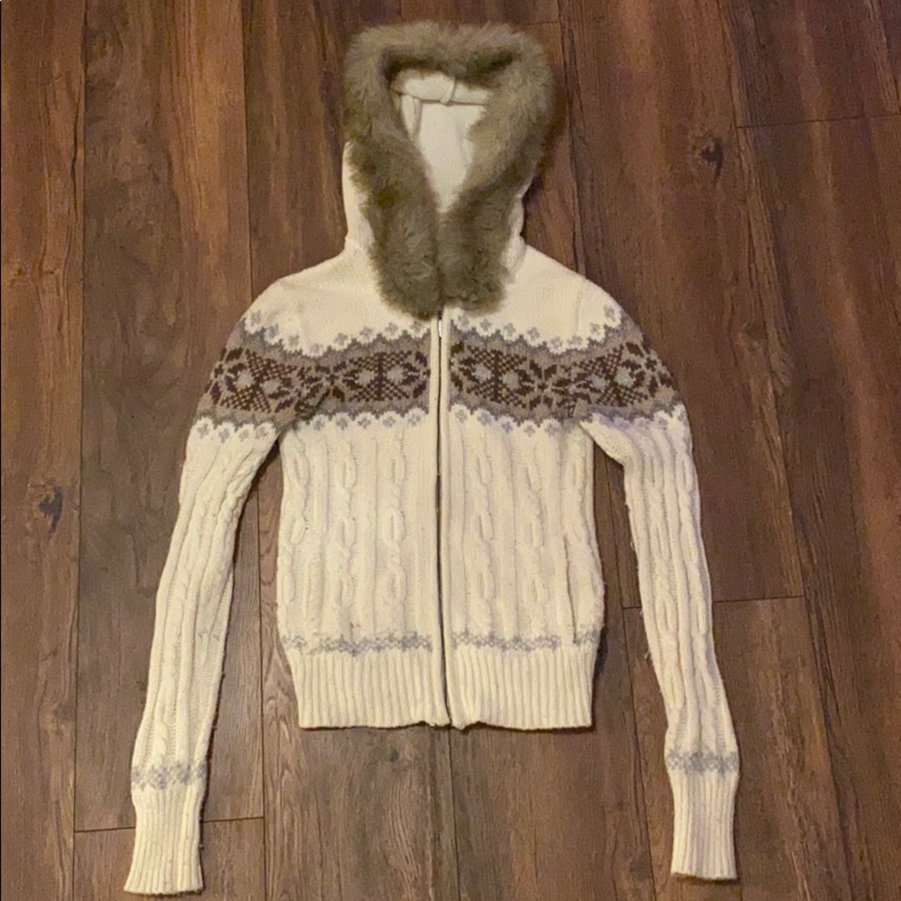 Aeropostale festive zip-up jacket.